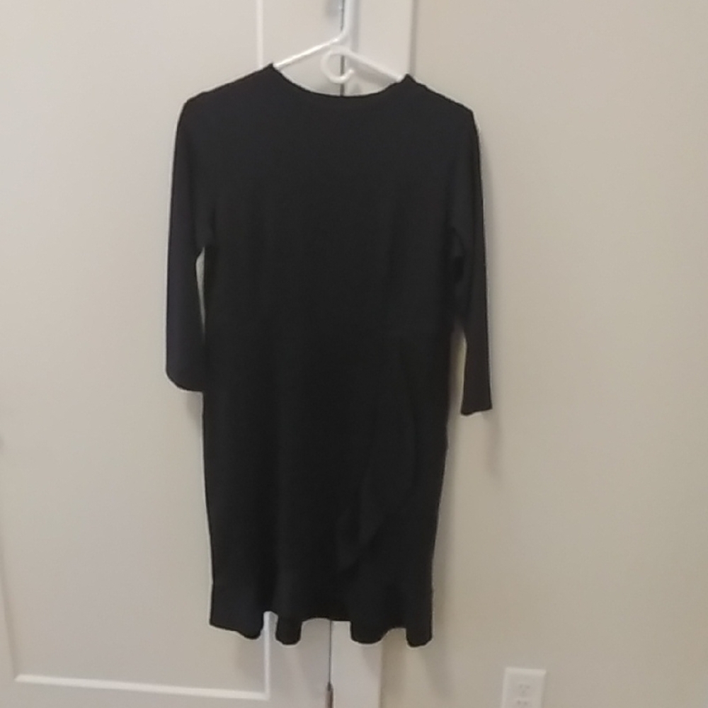 J. Jill Navy Blue Sheath Dress Long Sleeve Crew Neck